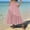 Pink, variant on BUIGTTKLOP Women's Boho Maxi Skirt High Waist Pleated A-Line Flowy Swing Asymmetric Tiered Long Skirts with Pockets