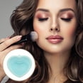 thumbnail image 2 of Unique Bargains Portable Heart Makeup Brush Cleaning Mat 1 Pc Blue, 2 of 6