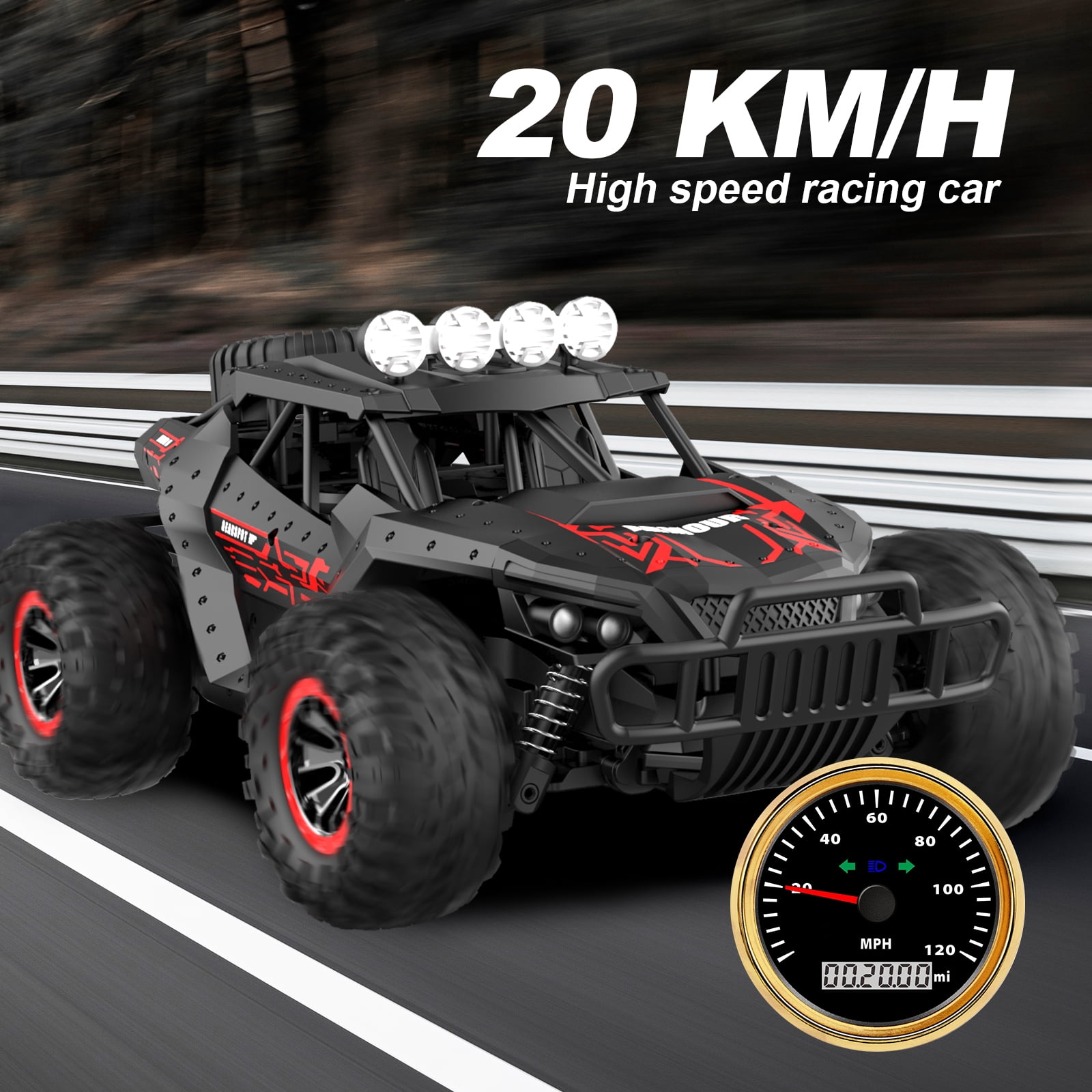 Tech RC 2WD 1:16 Remote Control Car All Terrain Off-Road RC Truck 2.4Ghz Monster Truck