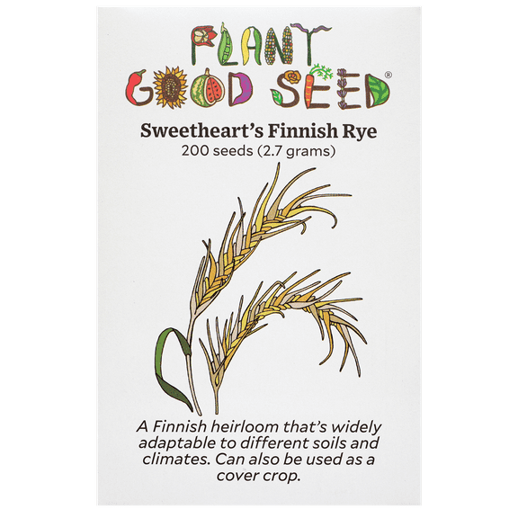 Plant Good Seed Sweethearts Finnish Winter Rye Seeds Heirloom Scandinavian Grain Seed Packet Annual
