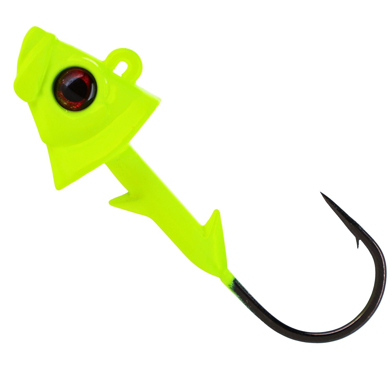 Swimbait Jig Head with Realistic Fish Head- 1/4oz- Chartreuse