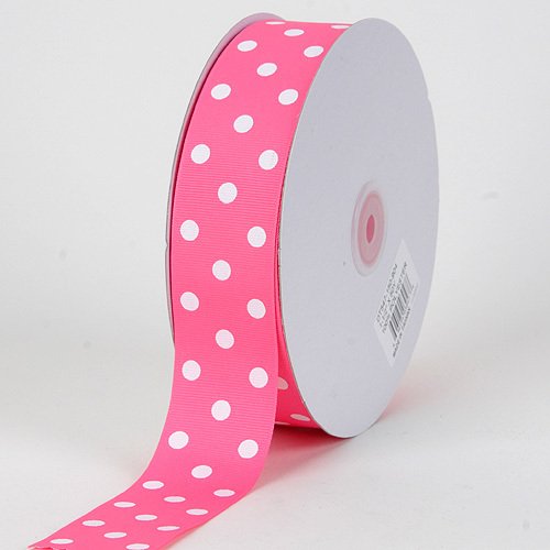 Yard Red with White Dots Grosgrain Dot Ribbon 1-12-Inch by 5