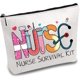 thumbnail image 1 of Bolsas de maquillaje para enfermería, kit de supervivencia para enfermeras, bolsa de lona para cosméticos, estuche multiusos con cremallera metálica, neceser de viaje, regalos, 1 of 6