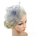 thumbnail image 4 of Visland Women Fascinator Hat, Mesh Faux Feather Flower Shape Mini Fashion Headwear for Wedding Church Tea Party Banquet, 4 of 8