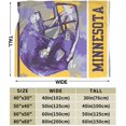thumbnail image 2 of Minnesota Flannel Throw Blanket ，Football Style Pride Paint Travel Blanket Gifts for Men Women Boy Decor Sofa Bed 50"x60", 2 of 6