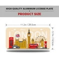 thumbnail image 2 of Britain and London Icon License Plate, BB Car Front License Plates with 4 Holes, Metal Car Plate, Novelty License Plate, 6 * 12 inches, 2 of 14