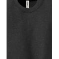 thumbnail image 3 of Plain Pullover Crew Neck Sweatshirt (Black Heather) - Black Heather - 2X, 3 of 5