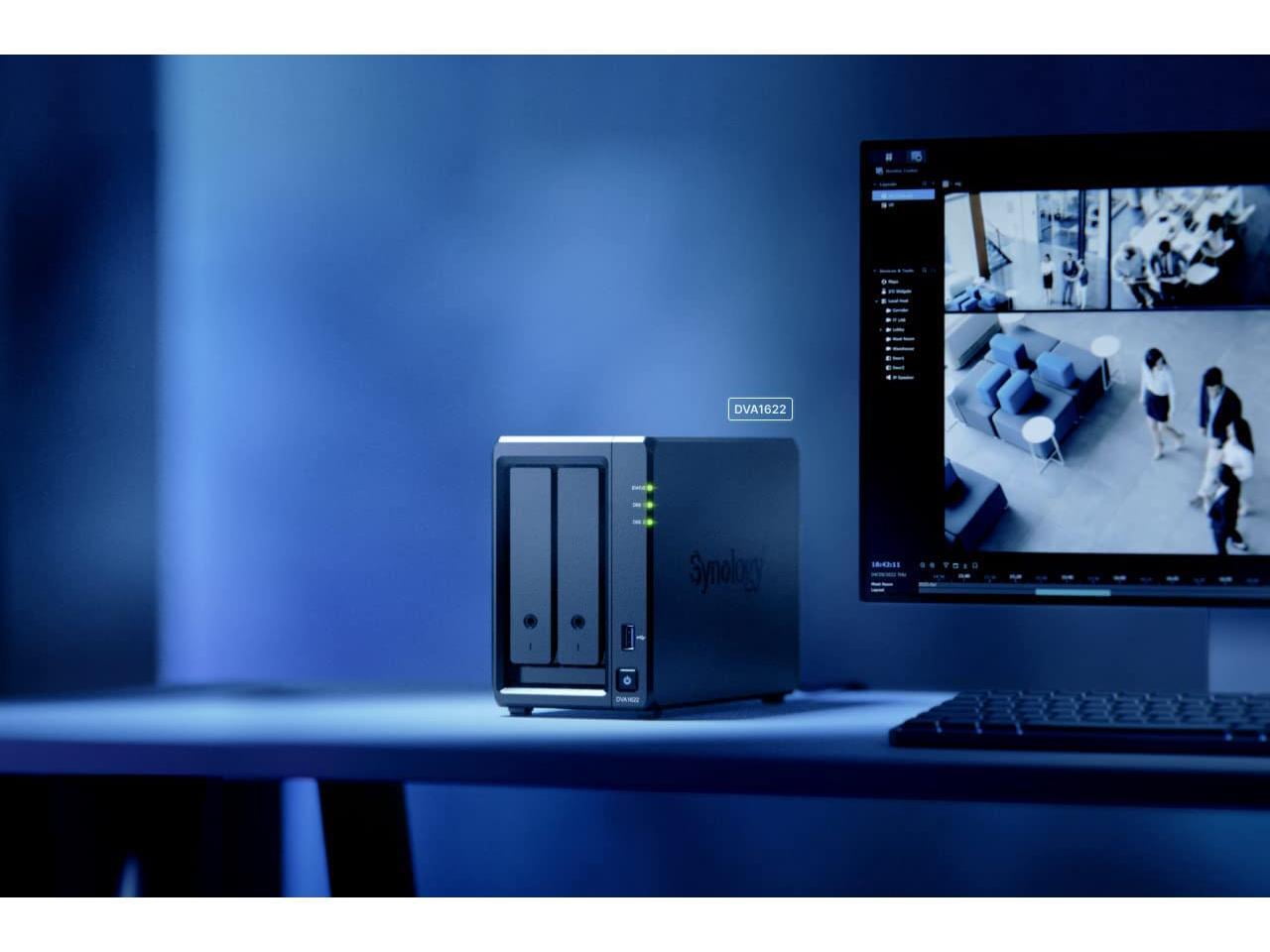 Synology 16 Channel NVR Deep Learning Video Analytics DVA1622