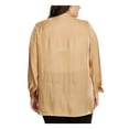 thumbnail image 2 of Vince Camuto Women's Iridescent Henley Tunic Brown Size 3X, 2 of 2