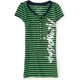 thumbnail image 1 of Aeropostale - Camiseta henley a rayas para mujer, verde, mediana Aeropostale henley, 1 of 1