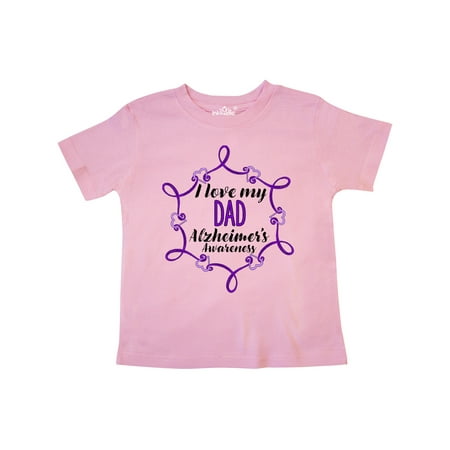 

Inktastic I Love My Dad Alzheimer s Awareness with Purple Hearts Gift Toddler Boy or Toddler Girl T-Shirt