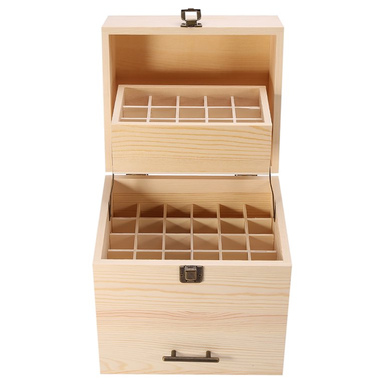 Dioche 59Slots Essential Storage Box, Essential Oil Storage Box, Wooden Oil  Case Organizer Container Aromatherapy