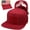 Burgundy, variant on American Flag Flat Visor Constructed Snapback Hat + 2 Patriotic Patches