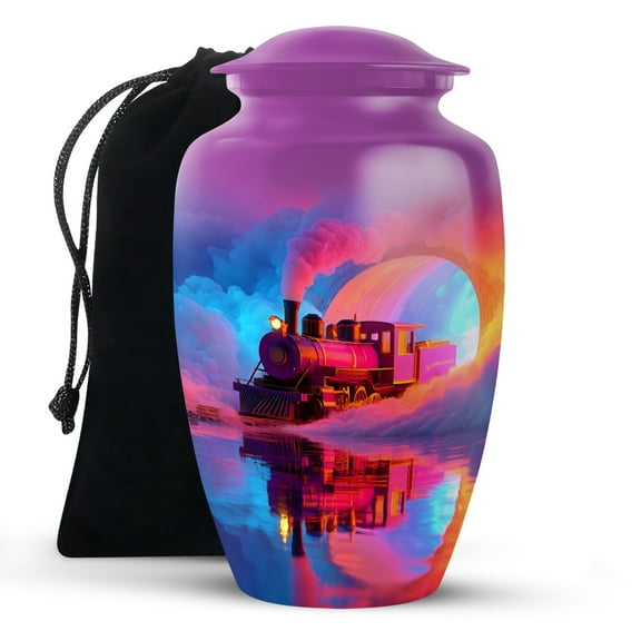 KARYLIZ Train Urn - Cremation Urns for Human Ashes Adult Male or Female, Funeral Memorial Urn for Women & Men, Decorative Urns For Human Ashes Adult Female