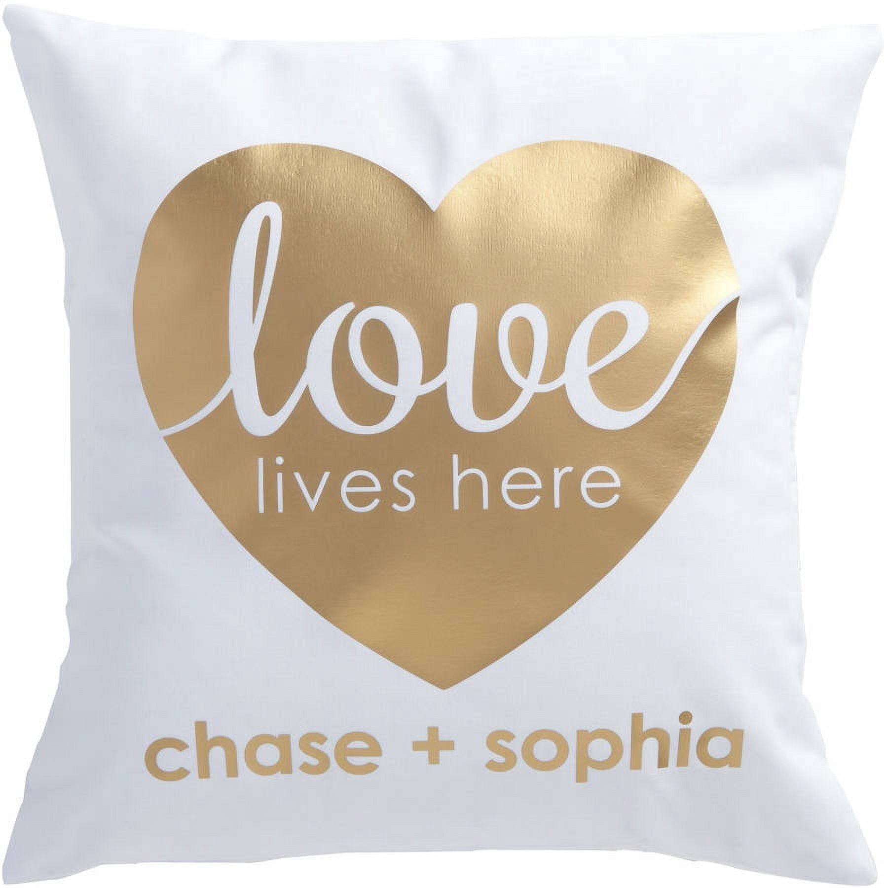 Personalized Heart Pillow - Love Lives Here