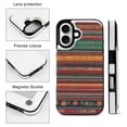 thumbnail image 3 of Compatible with iPhone 11 12 13 mini 14 15 16 Pro Max Plus Wallet Case with Card Holder, PU Leather Kickstand Card Slots Case ( Mexican BOHO Strips, iPhone 14), 3 of 7
