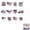 12pcs, variant on 4th of July Cupcake Toppers 36Pcs, Patriotic U.S.A Flag Eagle Map Picks, 250th Anniversary Independence Day Party Supplies for Memorial Day Cake Decorations
