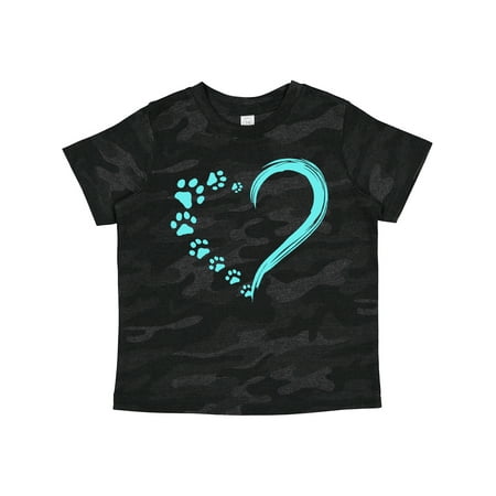

Inktastic Paw Print Heart Gift Toddler Boy or Toddler Girl T-Shirt