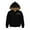 Black, variant on Boys Girls Fleece Jacket Love Heart Print Hoodie Thermal Warm Sherpa Pullover Lined Long Sleeve Full Zip Up Hooded Sweatshirt Kids Fall Winter Jackets