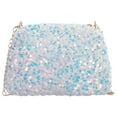 thumbnail image 1 of ColoMX Bolso bandolera pequeño con lentejuelas y correa de cadena de metal para mujer, bolso de mano brillante para noche, boda, fiesta, graduación, 1 of 7