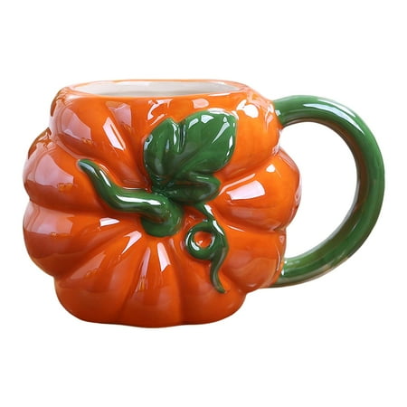 

Fruit Shape Coffee Mug Teacup Morning Cup for Wedding Housewarming Festivals Pumpkin