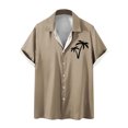 thumbnail image 2 of Mefallenssiah Mode Hommes Confortable Impression Manches Courtes Col Chemise Chemisier, 2 of 4