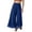 BO41_Blue, variant on Womens High Waist Wide Leg Pants Chiffon Palazzo Flowy Lightweight Trousers Casual Solid Color Culottes Purple L