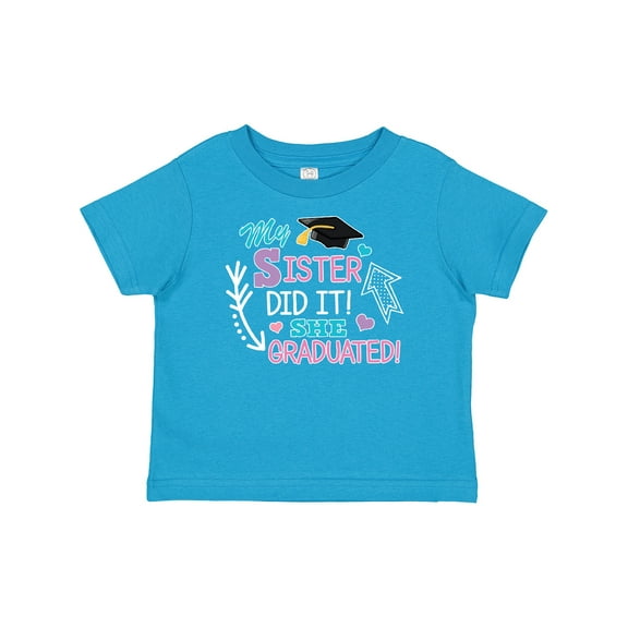 Inktastic My Sister Graduated with Cap and Arrows Girls Baby T-Shirt