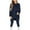 Navy, variant on Amvlyk 2 Piece Sets for Women Casual Fashion Pullover Sweatshirt Long Sleeve T-Shirts and Pants Sweatsuit Sets Workout Lounge Suits Two Piece Sets for Vacation Beach Walking Work Going Out