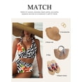 thumbnail image 5 of Eytino Bikinis for Women High Waisted Bathing Suits Two Piece Twist Front Swim Top Lily Print Swimsuits Swimming Color Block Swimwear, 5 of 11