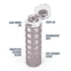 thumbnail image 2 of Botella de Agua Ello Syndicate de Vidrio Reutilizable 600 mL Mauvewood, 2 of 7