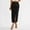 003 Black, variant on Women High Waisted Cargo Pencil Midi Skirt Business Casual Work Office Slit Skirts With Pockets