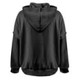 thumbnail image 5 of Womens Long Sleeve Tops Long Sleeve Pullover Sweatshirt Hooded V Neck Button Hoodies Tunic Pullover Tops, 5 of 9