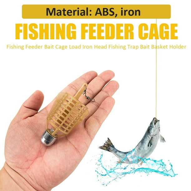 Qionma Fishing Feeder Bait Cage Load Iron Head Fishing Trap Basket Holder  (30g) 