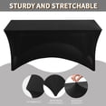 thumbnail image 2 of Mantel Fixwal de spandex negro rectangular de 8 pies (paquete de 6), 2 of 7
