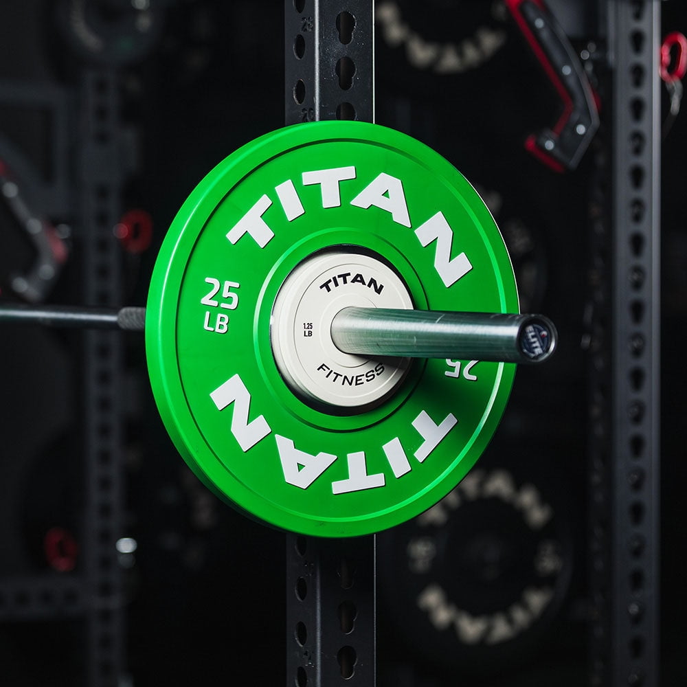 Titan Fitness 1.25 LB Change Plate Set, White Color-Coded, Fit Standard Olympic Barbells, Steel Plates with Rubber-Coated Matte Finish, 51MM Collar Opening