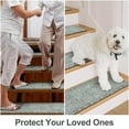 thumbnail image 2 of Stair Treads for Wooden Steps Dark Green 8"x30" Stair Treads Non Slip, Rubber Backing Stair Runner Washable Carpet for Stairs, Indoor Safety Staircase Step Treads for Kids Elder Dogs, 2 of 7
