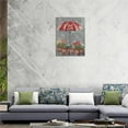 thumbnail image 5 of Farmhouse Red Umbrella Floral Decor Wall Art Rustic Flower Butterfly Gods Says You Are Pictures Wall Decor Canvas Painting Prints Artwork Decorations Framed for Bathroom Bedroom Kitchen 12"x16", 5 of 6