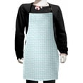 thumbnail image 1 of Chevron Kids Apron, Classical Compact Design of Zigzags Upped Simplistic Texture Tile Horizontal, Boys Girls Apron Bib with Adjustable Ties for Cooking Baking Painting, Pale Blue White, by Ambesonne, 1 of 2