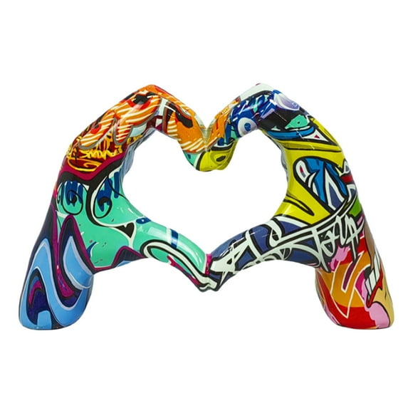 Stylish Black Heart & Hands Sculpture: For Home Décor Living Rooms Bedrooms And Shelves