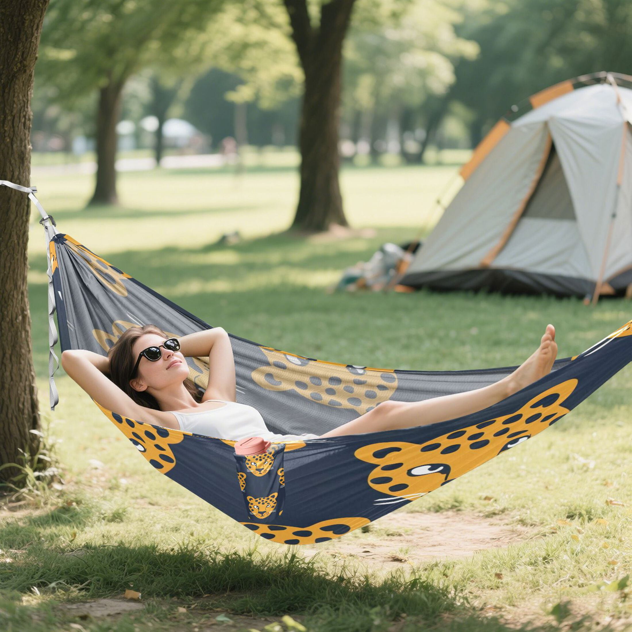 Hammock Camping Hammock Nylon Portable Hammock Travel Camping Hammock Leopard