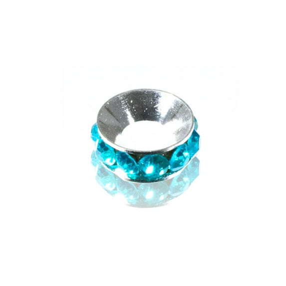 Spacers with Rhinestones - Customize Your Next Project with Assorted Rhinestone Color Options - Choose from 5, 10, and 20 Pcs - 9mm Diameter