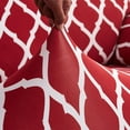 thumbnail image 4 of Shanna Stretch Couch Covers Chaise Lounge Non-Slip Sofa Covers Modern Geometry Sofa Protector (Burgundy Geometry,2 Seater), 4 of 6