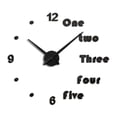 thumbnail image 1 of Reloj de pared moderno con números arábigos, sin marco, decorativo, hecho a mano, ideal para el hogar. Negro, 1 of 8