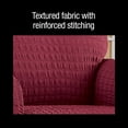 thumbnail image 6 of Collections Etc Fashionable Textured Square Stretch Slipcover with Ruffled Skirt - Protects From Spills, Stains, Pets Hairs, Wear & Tear - Home Decor, 6 of 9