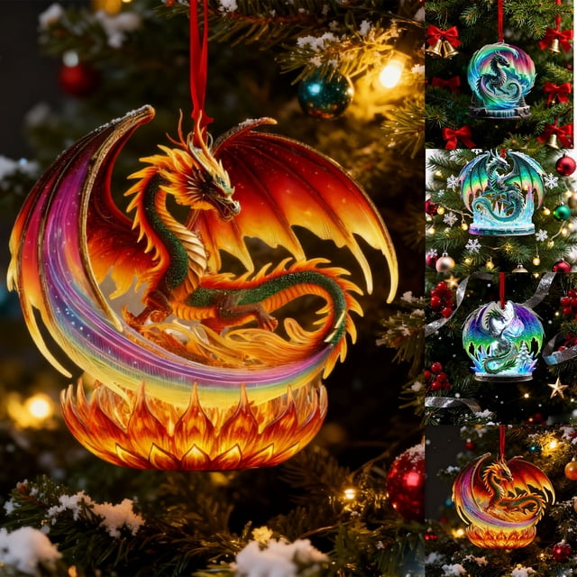 Colgantes Decorativos Navideños Acrílicos 2D | Adornos Navideños para Árboles, Paredes y Ventanas | Idea de Regalo Festiva Única | 1 Unidad