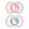 MAM Pacifiers, Baby Pacifier 6+ Months, Best Pacifier for Breastfed Babies, ‘Original’ Design Collection, Girl, 2-Count