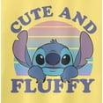 thumbnail image 2 of Junior's Lilo & Stitch Cute and Fluffy Racerback Tank Top Banana Small, 2 of 4