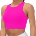 thumbnail image 6 of Gufahion Bikini Tops for Women Padded Crewneck Cropped Swim Tank Tops Sports Bra Swimsuit Summer Bathing Suits, 6 of 8