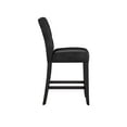 thumbnail image 3 of Weston Home Landen Faux Leather Keyhole Counter Height Stool, Set of 2, Black, 3 of 6